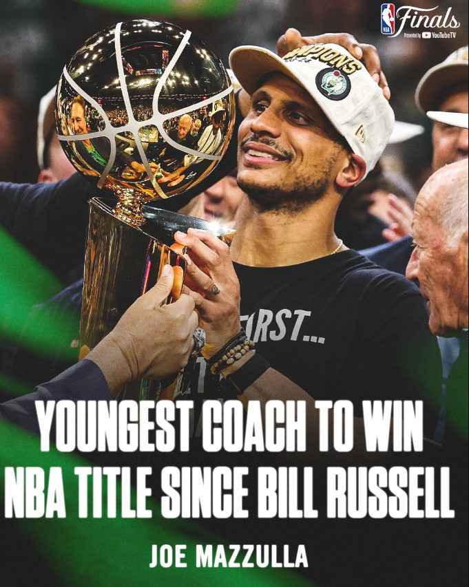 Joe Mazzulla is the youngest coach to win the NBA title 